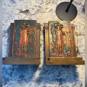 Art Deco Style Bronze Bookends